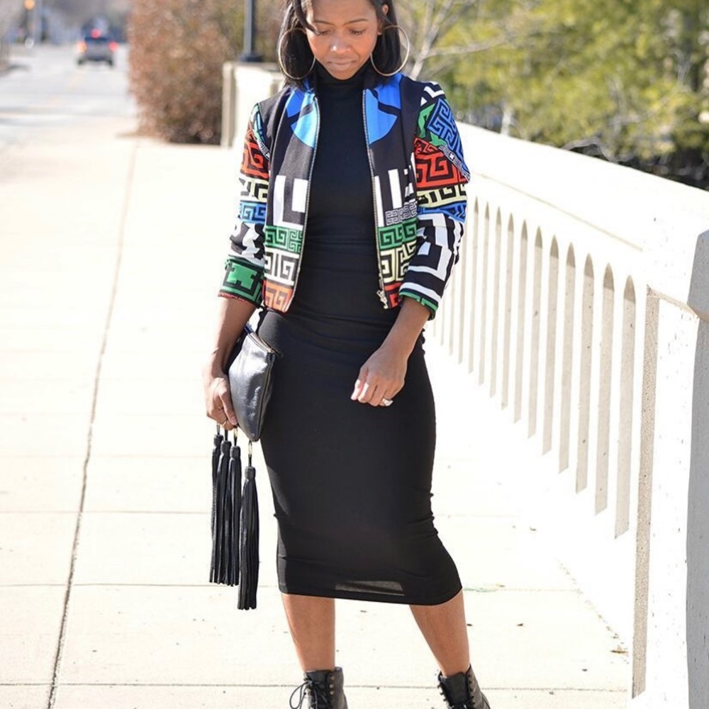 Cropped Geometric Shapes Jacket